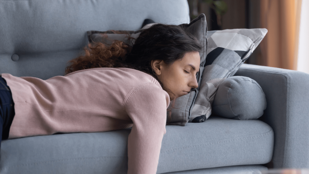 Young Woman Is Fed Up With A Friend Who Keeps Delaying And Canceling Plans, So She’s Considering Treating Her The Same Way sleepy tired young woman