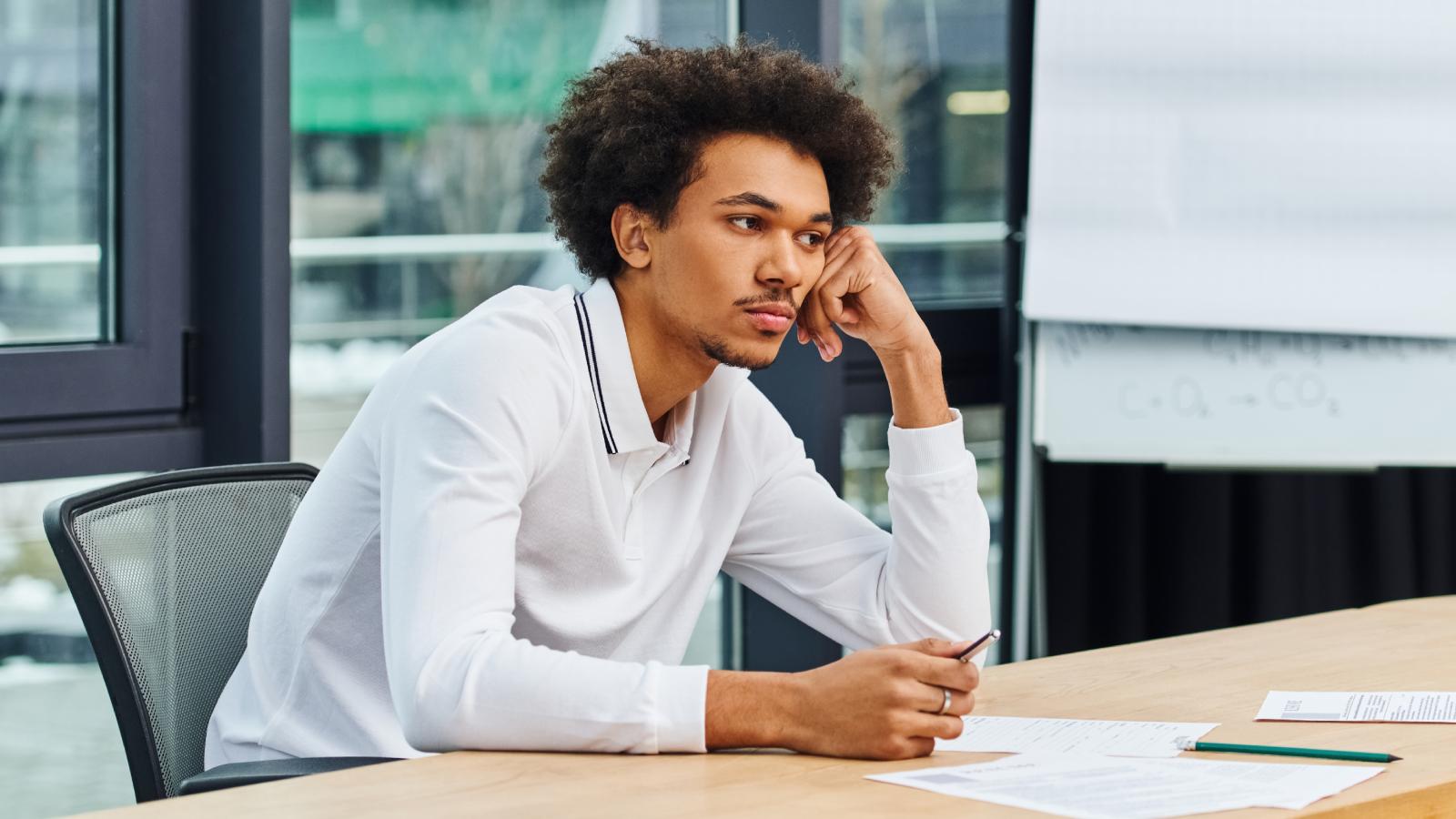 man in deep thought