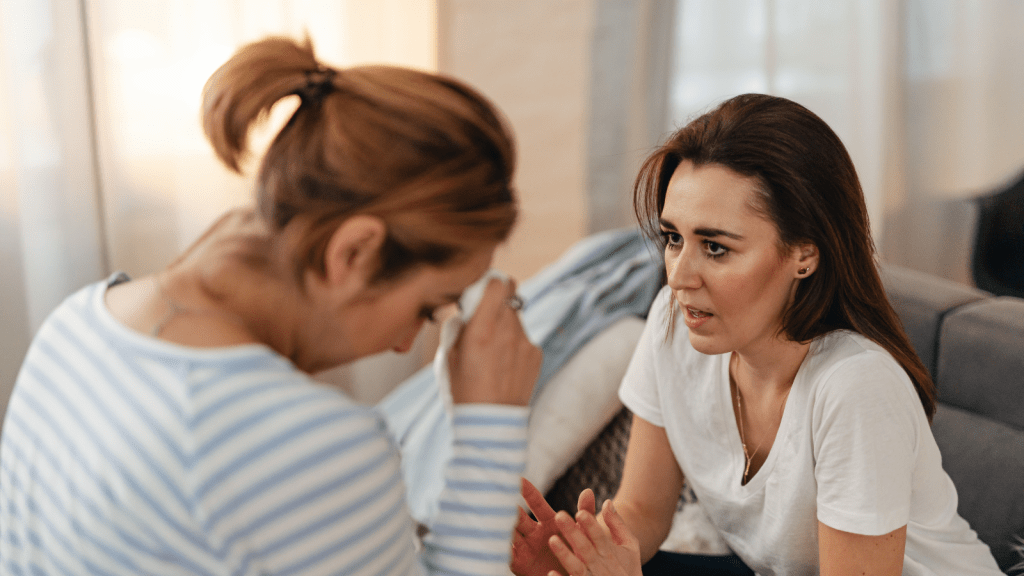 Her Aunt Asked For Rent Help From The Savings Shed Set Aside For A Car — Now Shes Facing A Tough Call two women having an argument