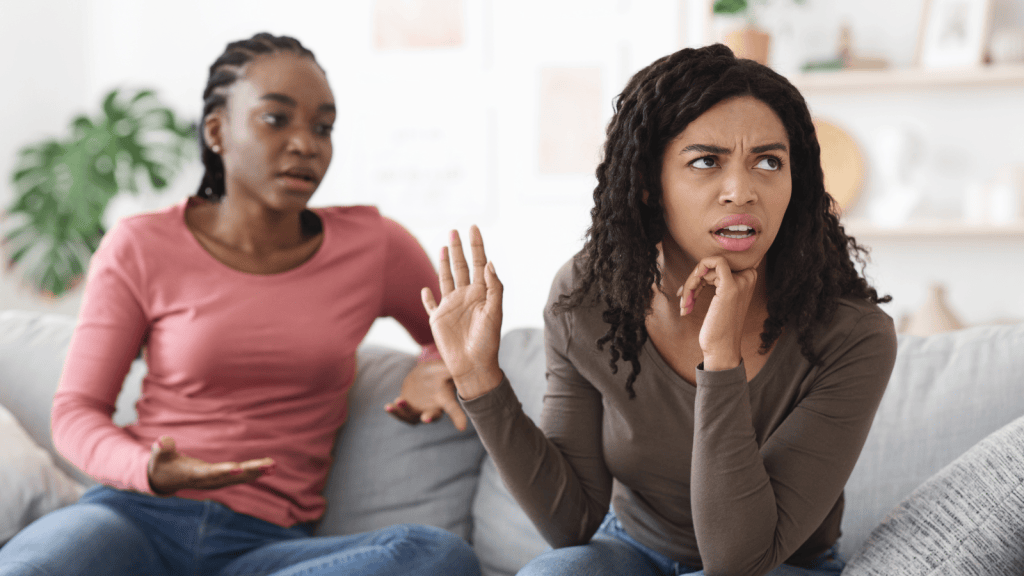 One Roommate Wanted The Best Bedroom For Herself — But The Woman On The Lease Wasnt Switching young women arguing in a room