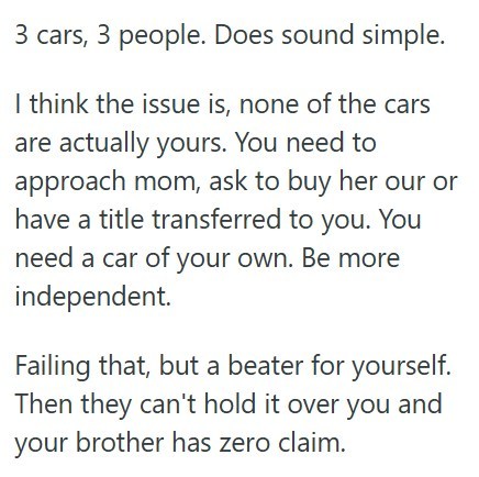Comment 5 40 Woman Sent Her Brother Money For The Brakes On Her Car, But His Angry Reaction Has Left Her Feeling Unsafe