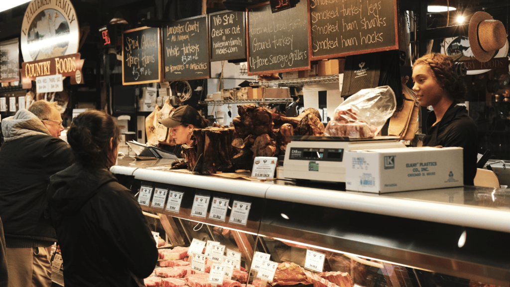 A deli counter