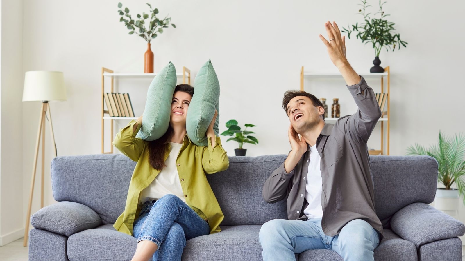 They Complained About Upstairs Noise—So the Landlord Moved In Above Them with His Family and Loud Dogs couple upset about noisy upstairs neighbors