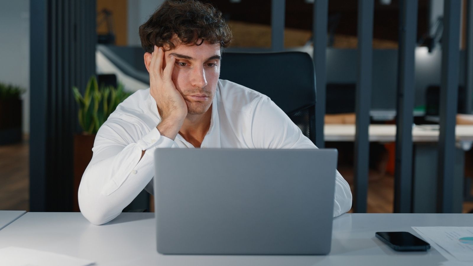 Everyone Else Is Getting Trained On New Tasks, But Not Him — So Now Hes Fearing Hes Getting Fired businessman bored in the office
