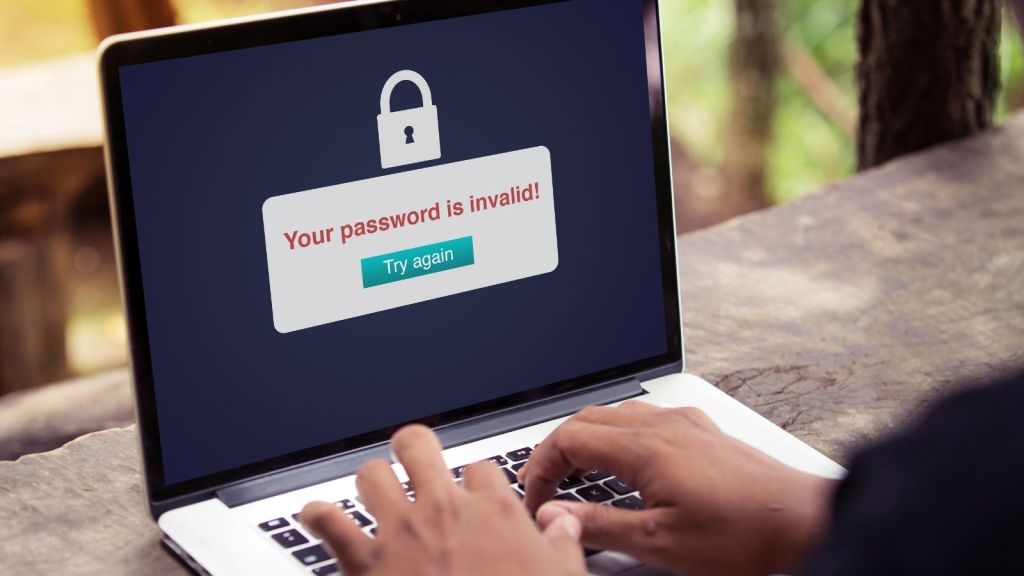 message on a computer screen 