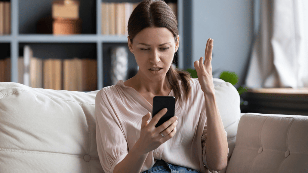 Woman confused on the phone