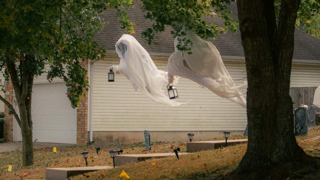 home decorated for halloween
