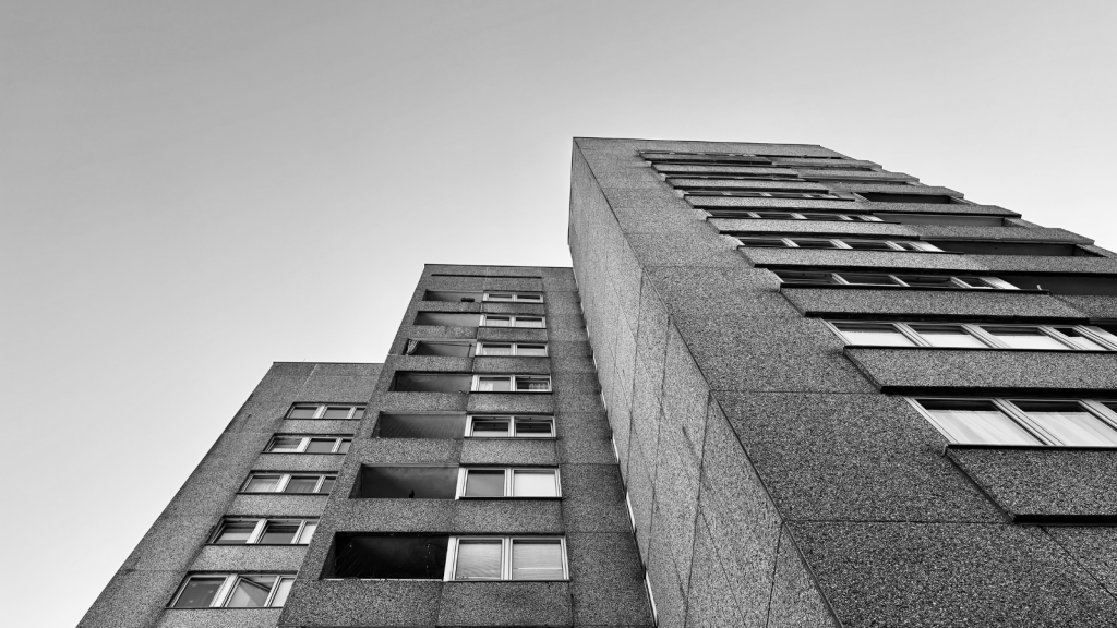 modern bleak empty apartment with no decorations