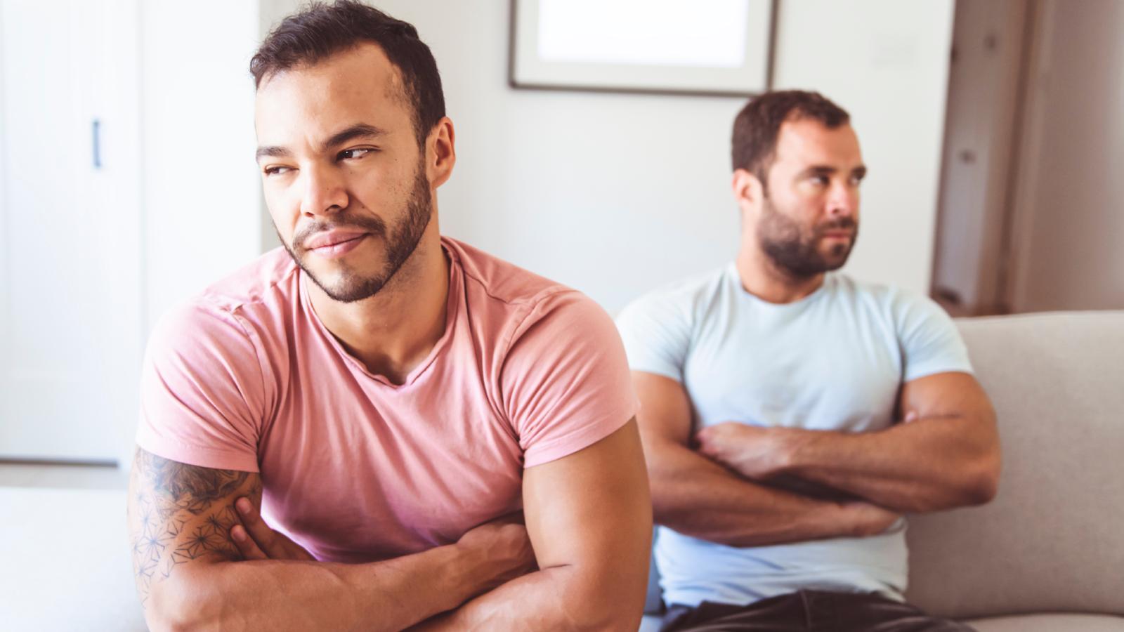 Mans Boyfriend Planned A Big Birthday Party After He Asked Him Not To, So Now Hes Questioning Their Relationship couple ignoring each other