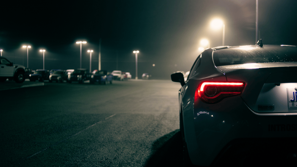 parking lot at night